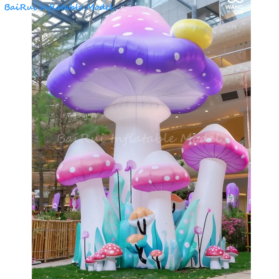 거대한 풍선형 만화 버섯 모양 에어 블로우 캠핑 정원  - Outdoor Camping Exhibition 리뷰 및 가격