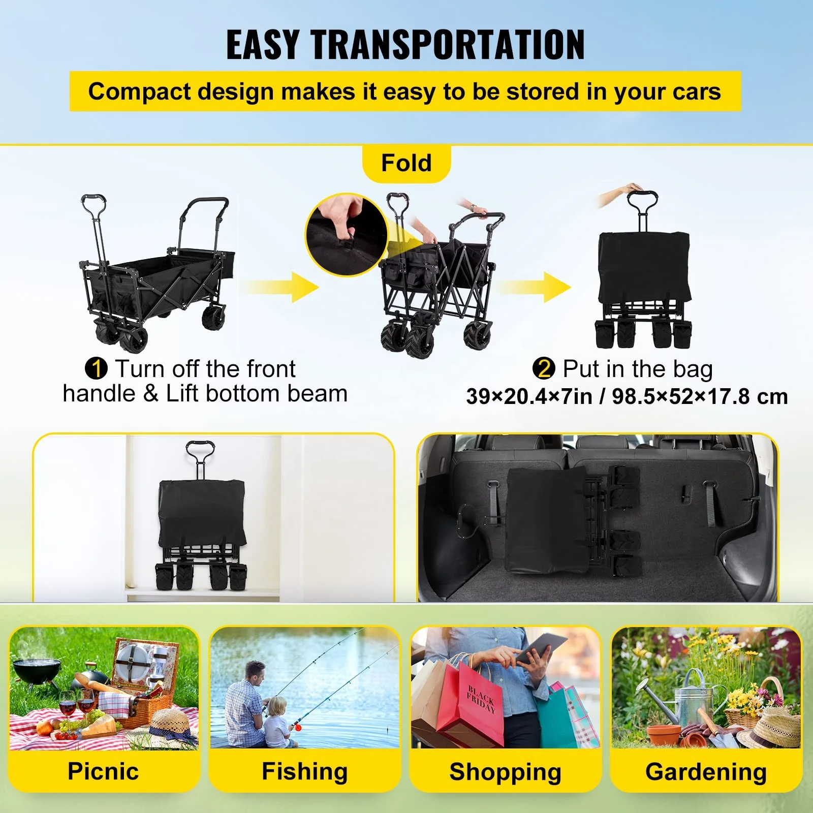 야외 캠핑용 접이식 다용도 수레, 캠핑 카트, 햇빛 가 - Outdoor Camping Trolley 리뷰 및 가격