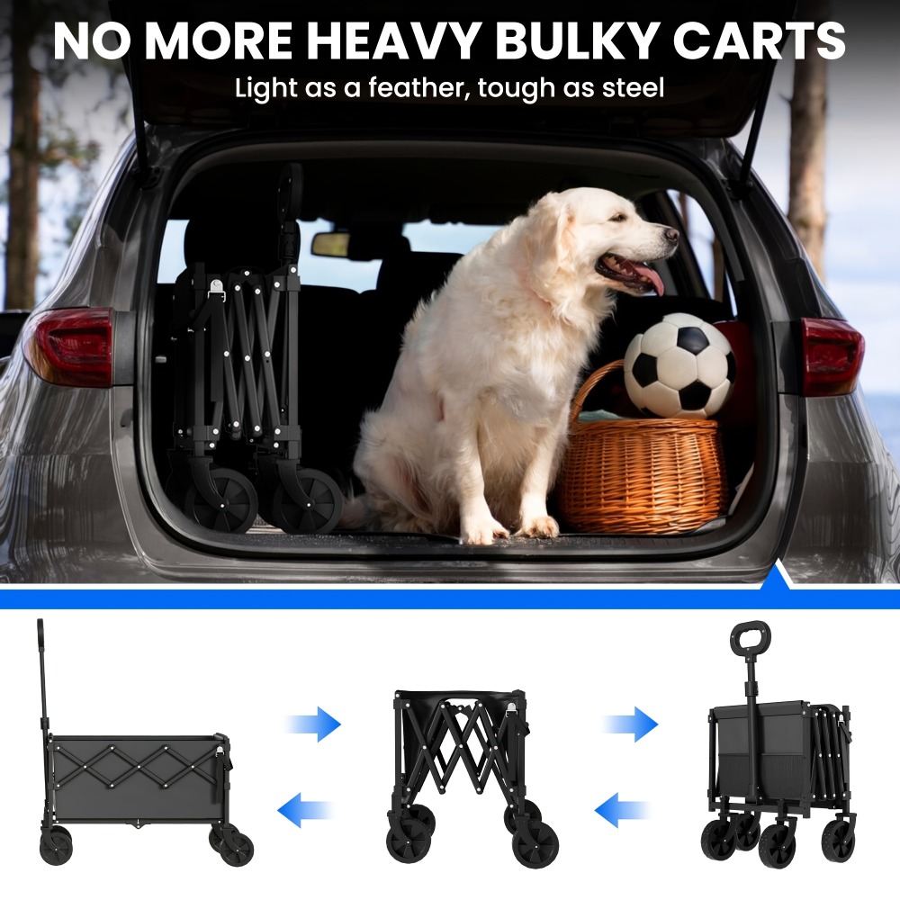 접이식 정원 카트, 360파운드 용량, 휴대용 바퀴 달 - Outdoor Camping Trolley 리뷰 및 가격