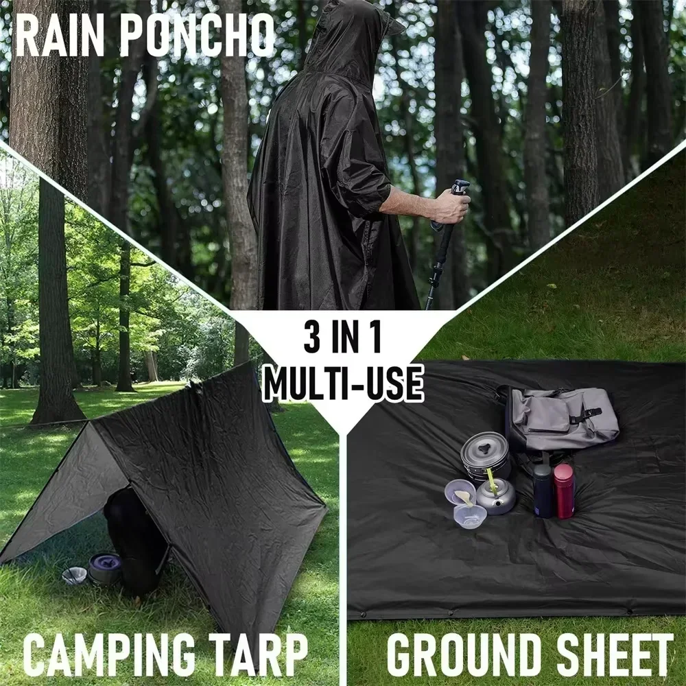 2026년형 3-in-1 방수 후드형 우비, 다용도 레 - Camping Rain Poncho 리뷰 및 가격