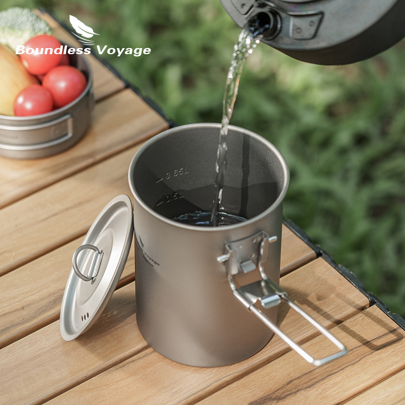 무한 항해 900ml 티타늄 냄비 컵 캠핑 조리기구 접 - Outdoor Camping Dining Set 리뷰 및 가격