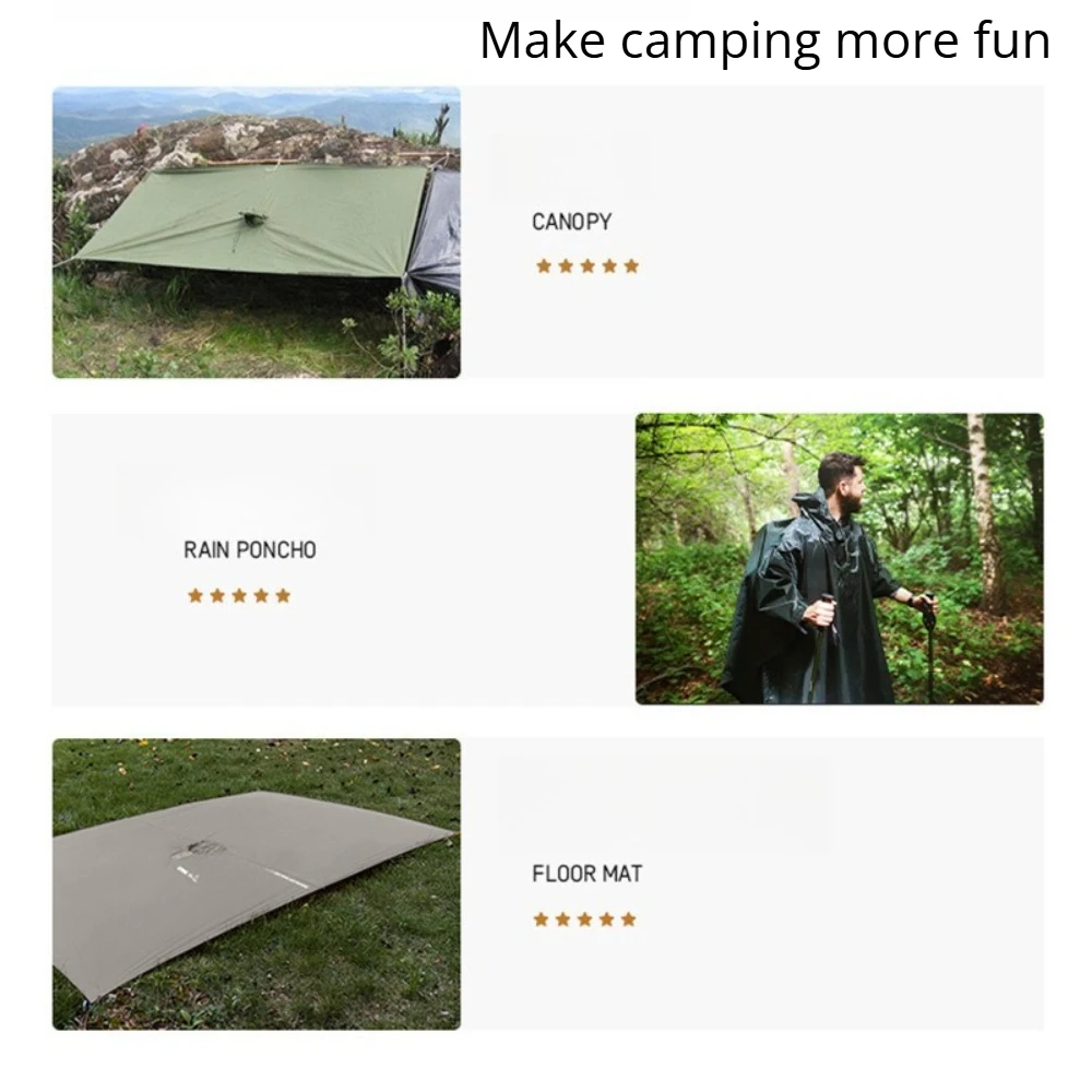 2026 캠핑 하이킹용 3-in-1 방수 후드 레인 판 - Camping Rain Poncho 리뷰 및 가격